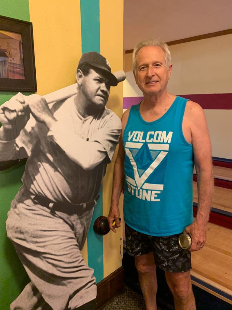John with fellow duck pin bowling great Babe Ruth