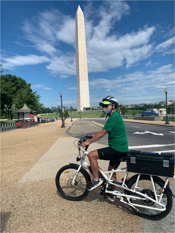 Day2 in Washington D.C. on Sunride in front of the Washington Monument. Notice no one’s around.