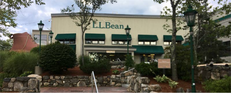 Sunride passes the famous L.L. Bean headquarters on Highway 1 in Freeport, Maine